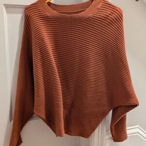 Rust Ribbed Women's Sweater